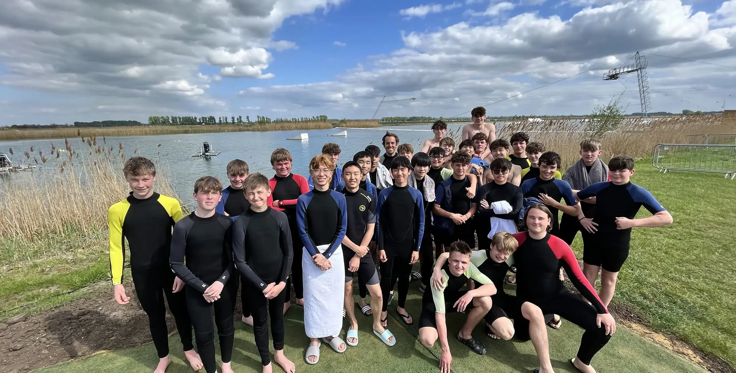 King’s Ely Senior boarding students at Ely Water Park.