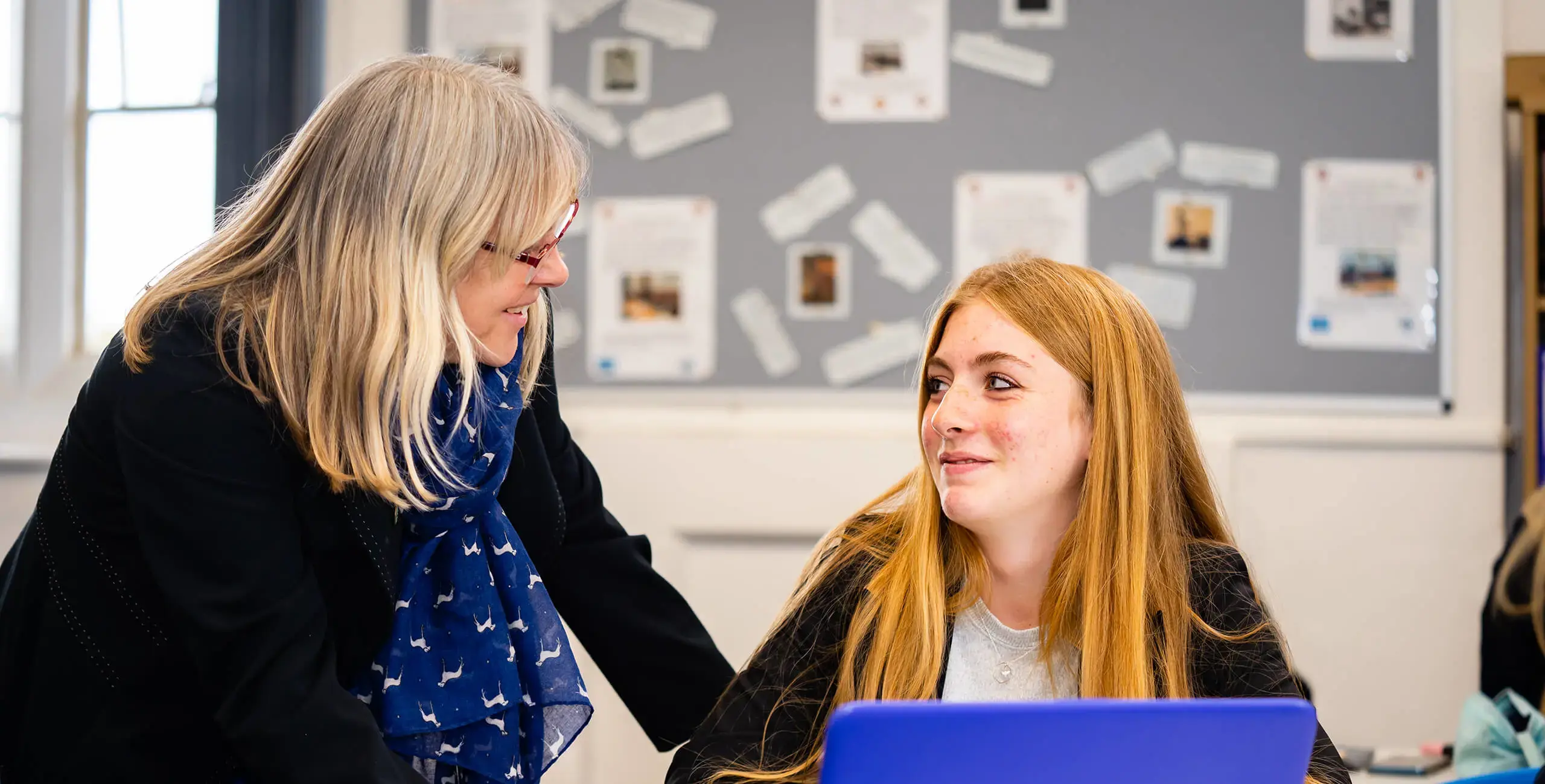 King’s Ely Senior student and teacher