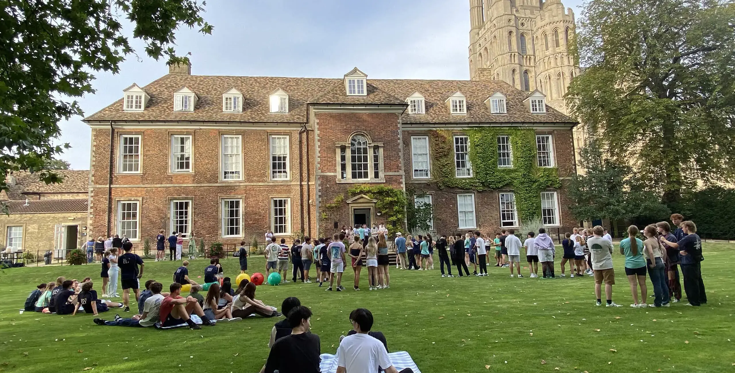 King's Ely students outside